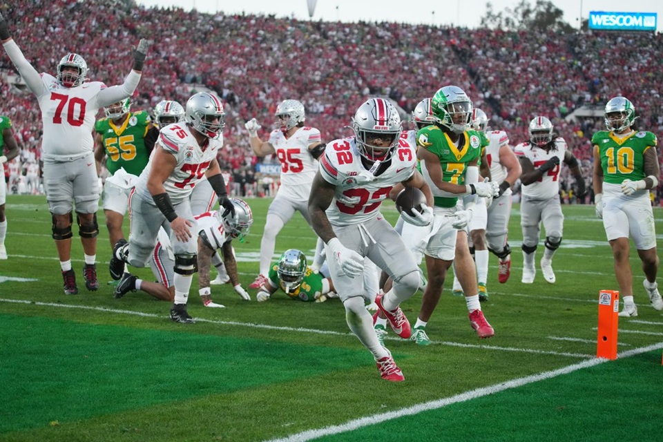 ohio state buckeyes football vs oregon ducks football match player stats